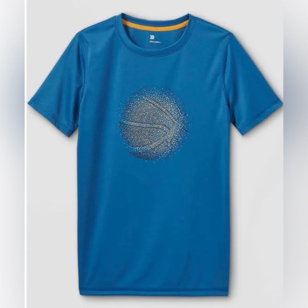 All In Motion Basketball Graphic Shirt Short Sleeve Blue